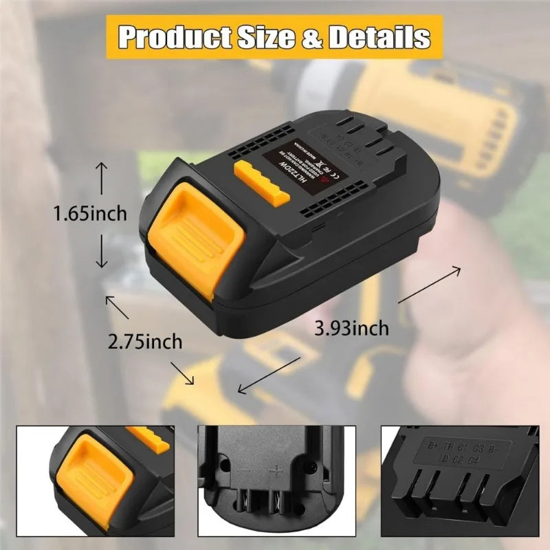 HLT22DW Adapter: Hilti 22V to DeWalt 20V MAX Converter Battery Adapter Babs