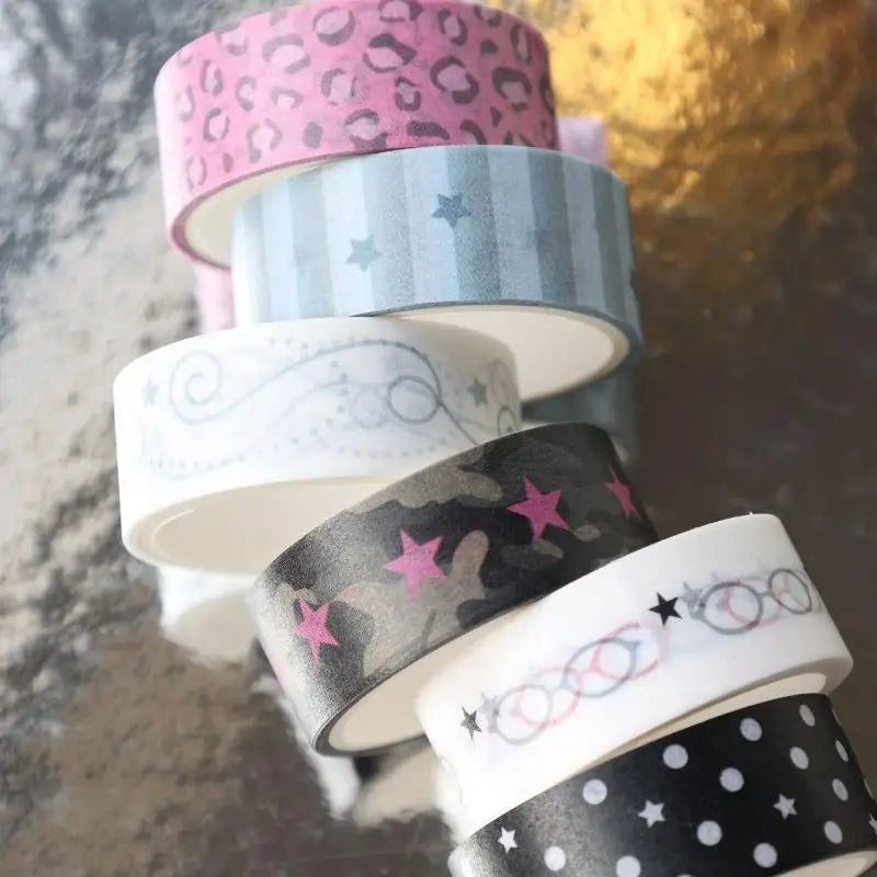 INS Polka Dot Decorative Tape Set – DIY Craft & Journal Rolls Decorative Craft Tape Babs 6PCS G M