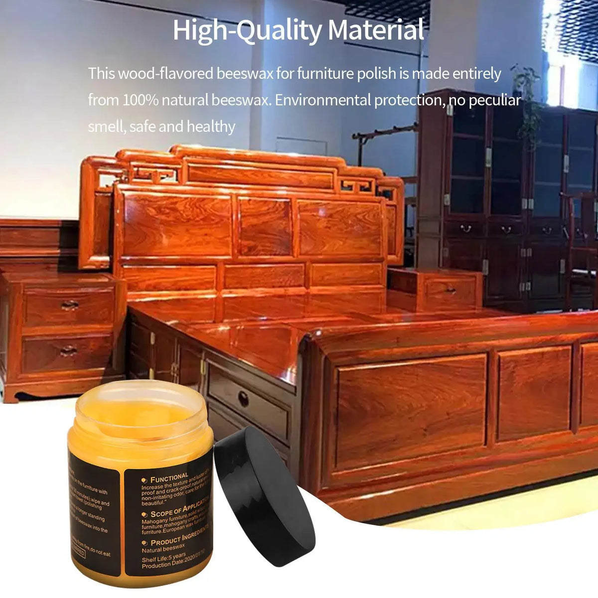 Natural Beeswax Furniture Polish & Wood Cleaner – 80g Furniture Wax Polish Babs
