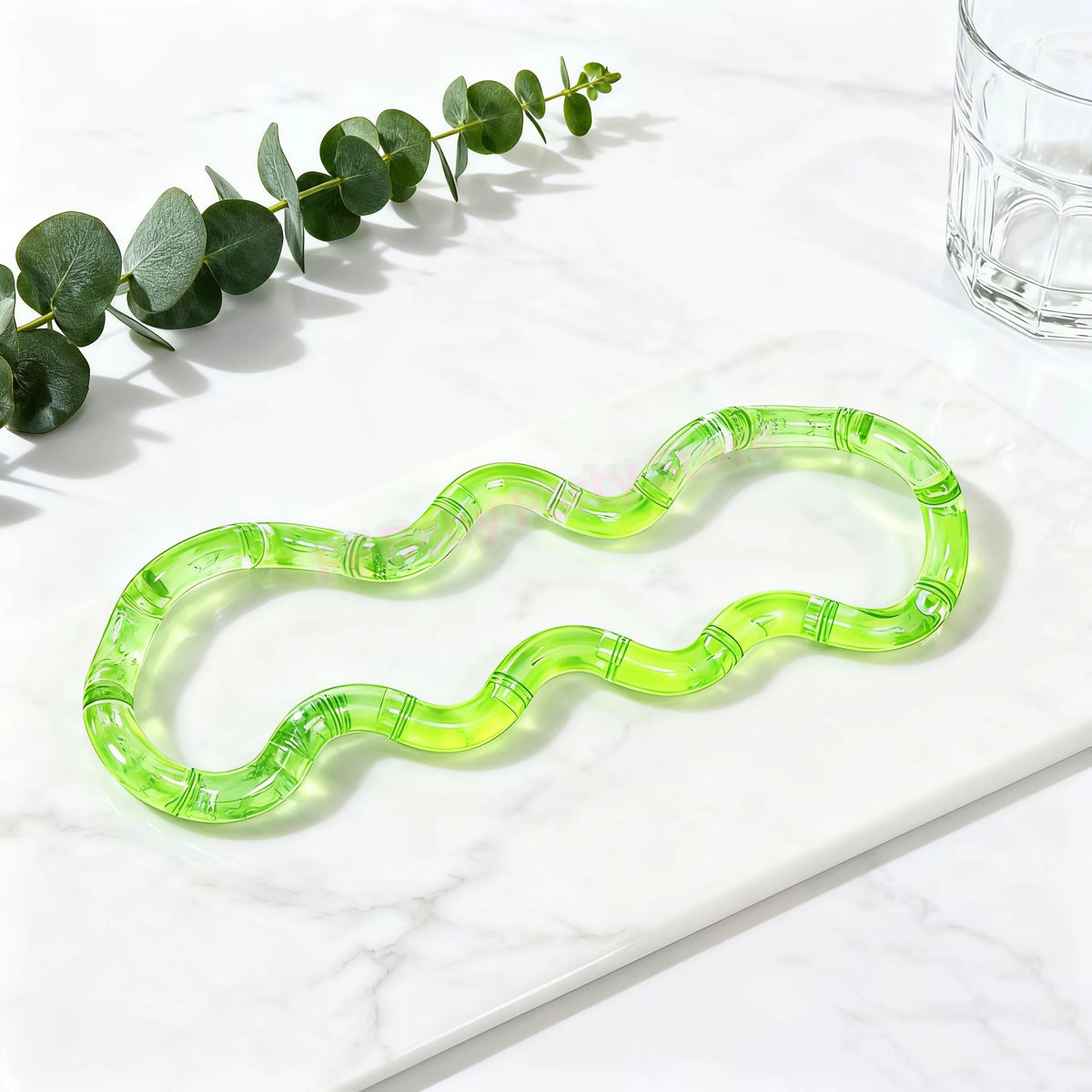 Rainbow Tangle Fidget Toy – Deformable Rope Knot Fun Gift Fidget Toy Babs green