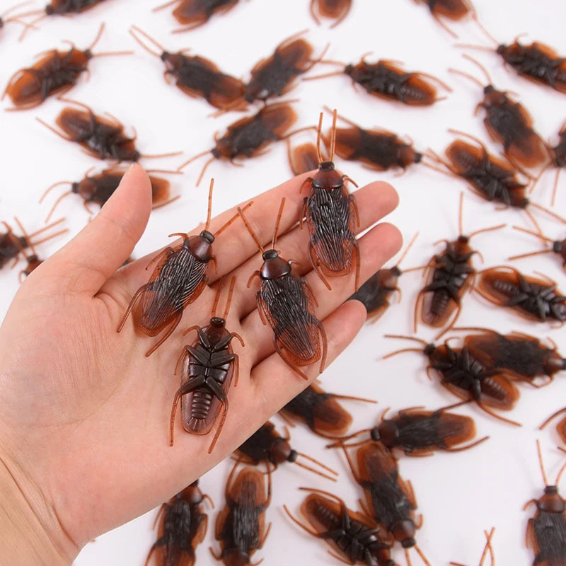 Realistic Fake Cockroach Prank Props 10-100Pcs Plastic Bug Toys Novelty Prank Toy Babs Cockroach 10pcs