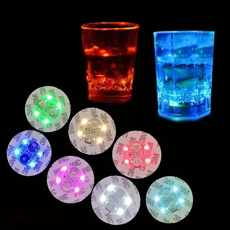 LED Flashing Drink Coasters – Glowing Cup Mat for Parties LED Party Coasters Babs