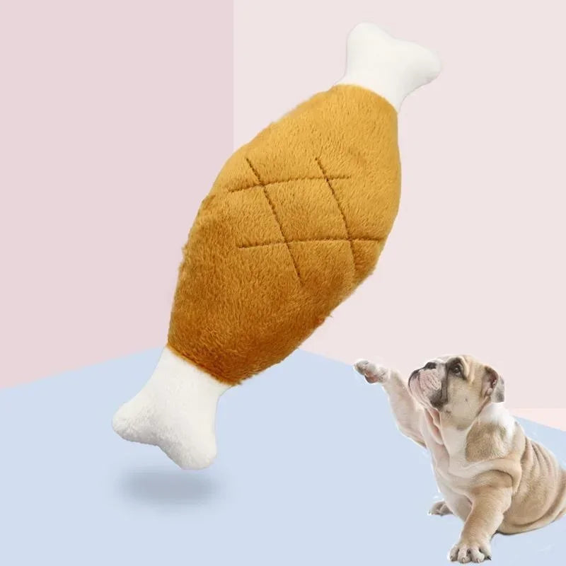 Dog Squeaky Plush Chicken Leg Toy for Dogs & Cats Squeaky Plush Dog Toy Babs