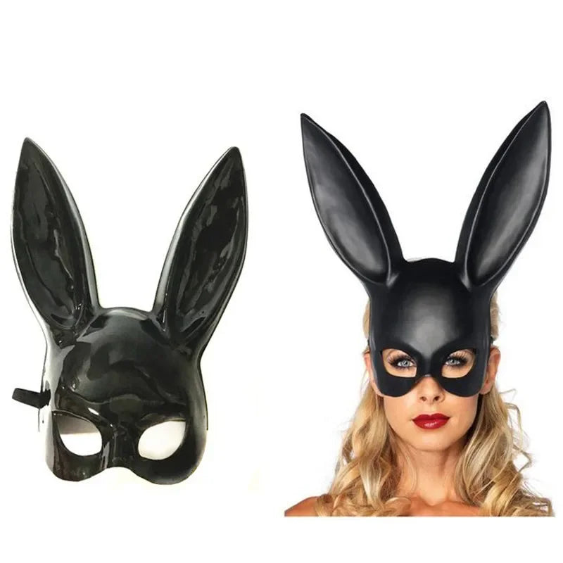 12pcs Black Bunny Rabbit Ear Masks – Party Masquerade Costume Masquerade Party Mask Babs