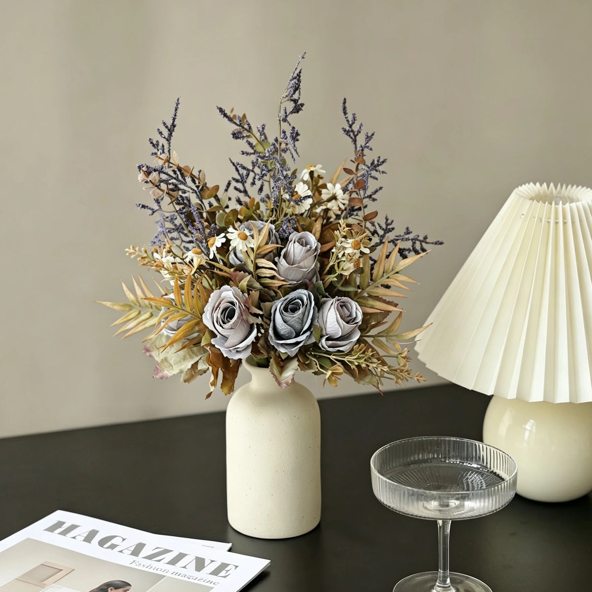 Silk Rose Artificial Flower Bouquet – Wedding & Home Décor Artificial Flower Bouquet Babs