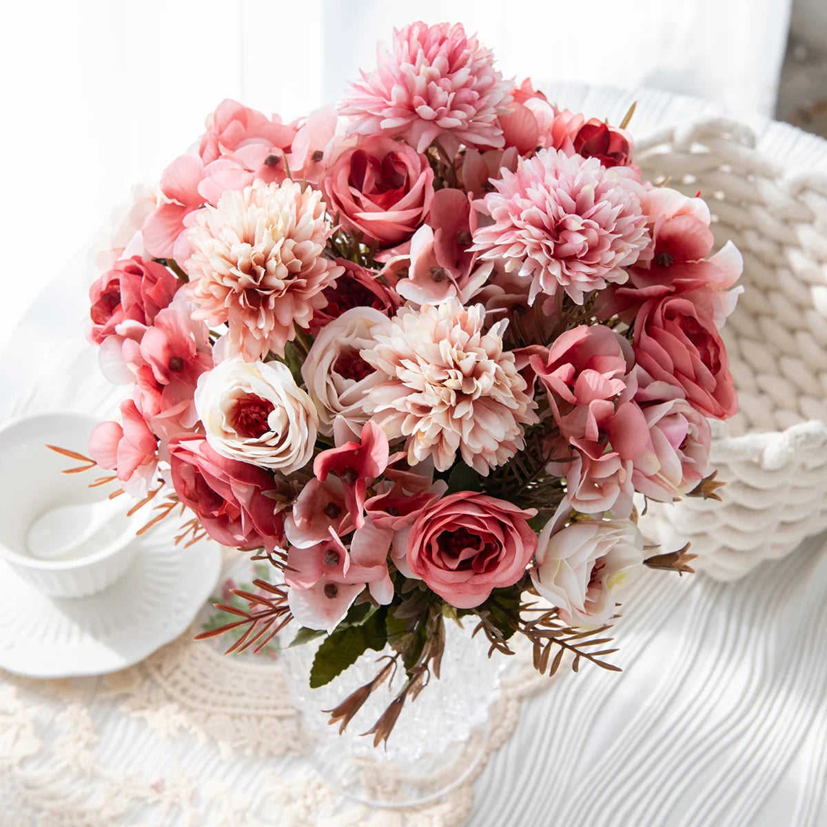 Artificial Silk Rose Bouquet for Wedding, Home & DIY Décor Artificial Flower Bouquet Babs