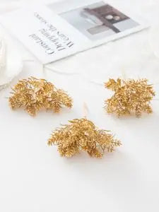 Artificial Grass Sprigs – Floral Filler for Wreaths & Bouquets Artificial Floral Filler Babs Gold 1pc