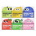 Pearlescent Transparent Pull-Type Sticky Note Memo Pads – Set of 6 Sticky Memo Pad Set Babs set
