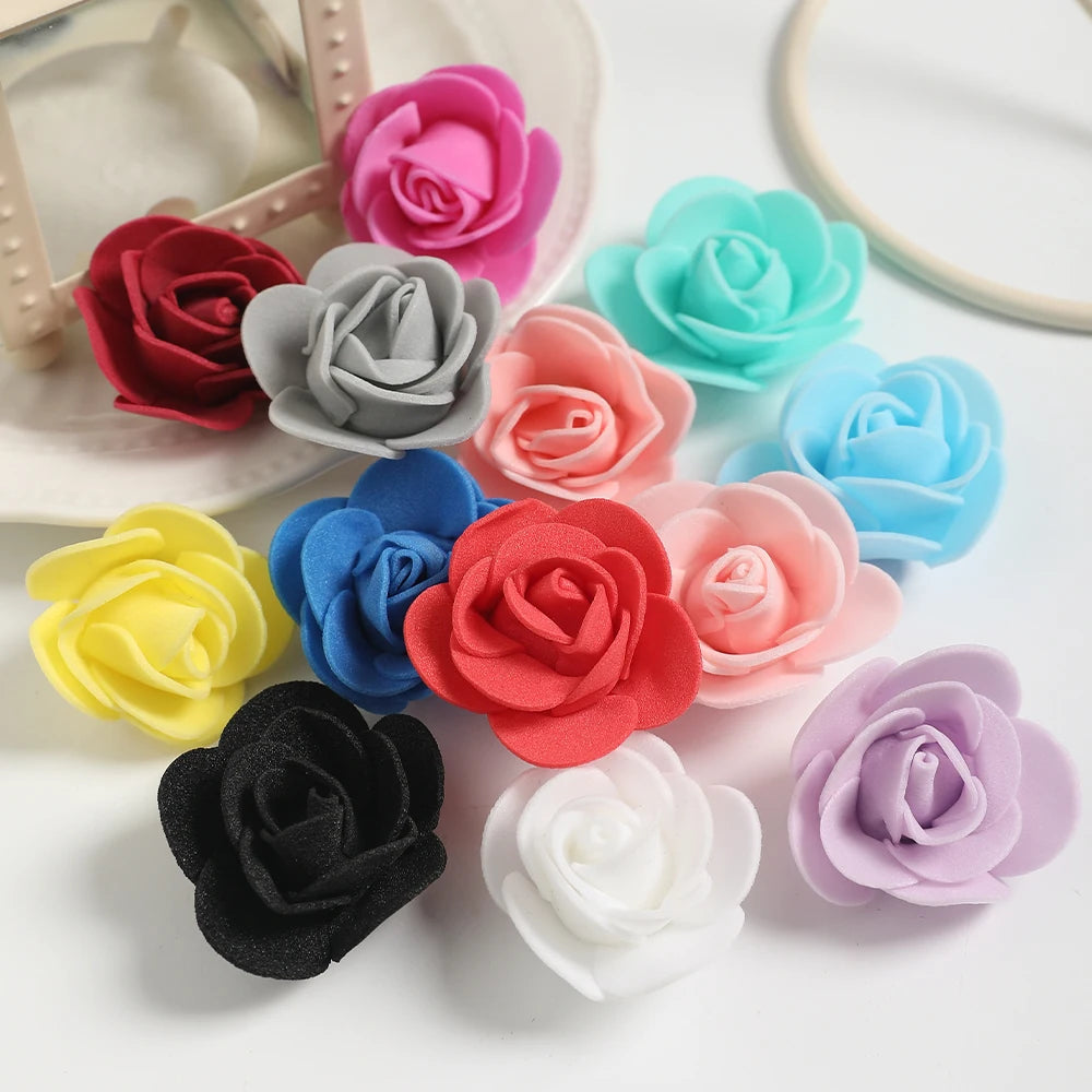 100/200Pcs Artificial Foam Rose Heads 4cm – Wedding & Home Décor Artificial Flower Heads Babs