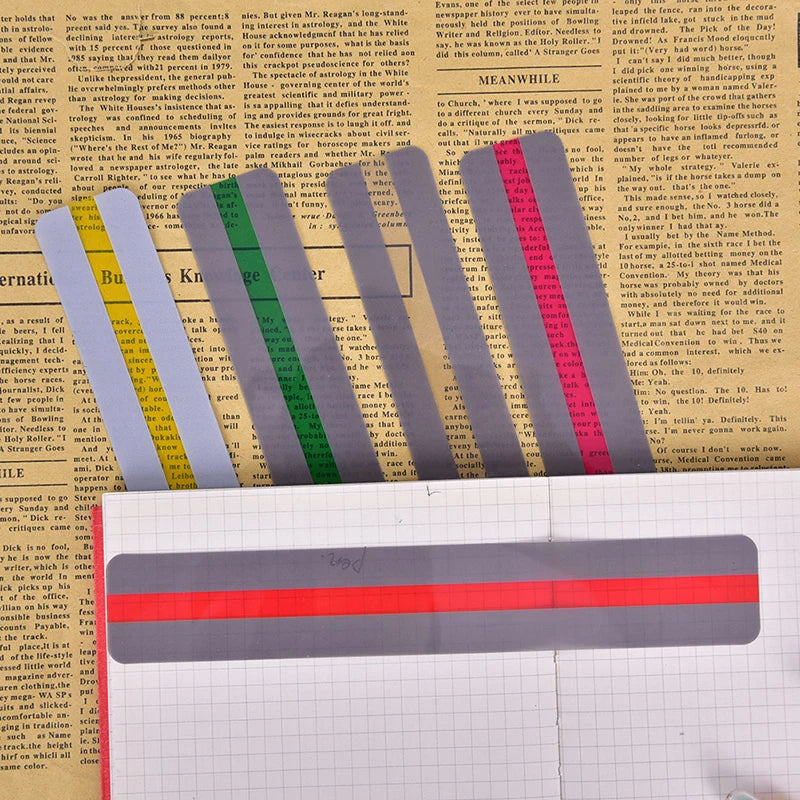 Colored Reading Guide Strips & Highlighter Overlays – 6 or 8 Pc Reading Guide Strips Babs