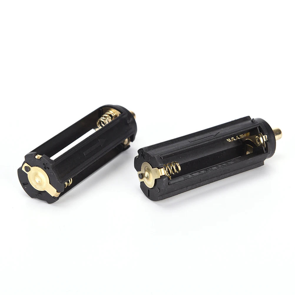 2-Pack AAA to 18650 Battery Holder Converter for Flashlights Battery Holder Converter Babs ... Black