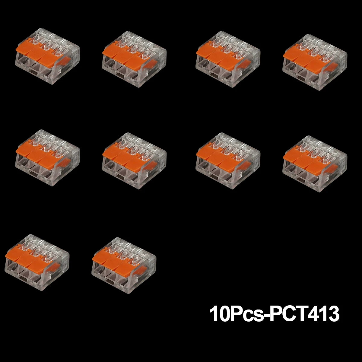 Push-In Lever Wire Connectors 2/3/4/5 Pin Quick Terminal Lever Wire Connector Babs 10Pcs-PCT413