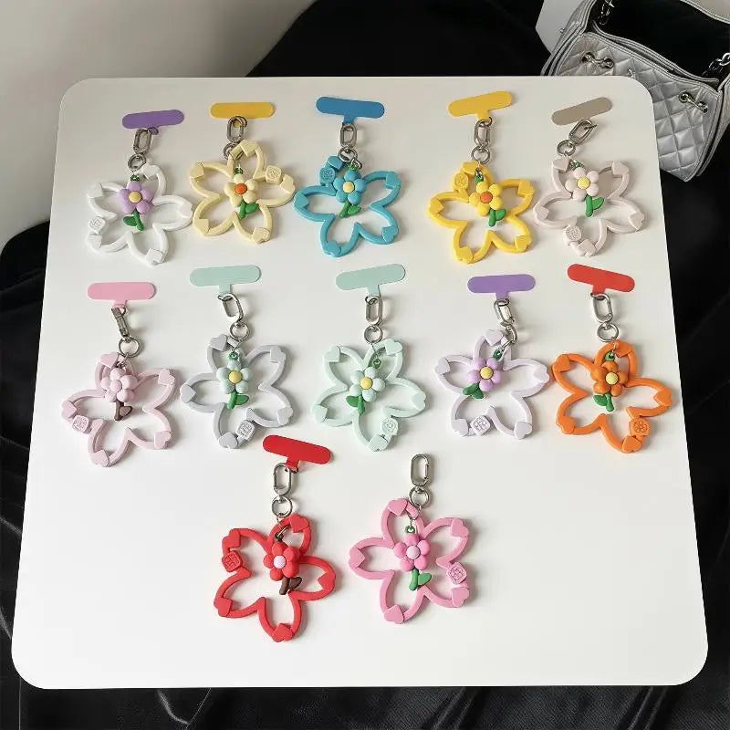 Silicone Cherry Blossom Phone Wrist Strap & Lanyard Charm Phone Wrist Strap Babs