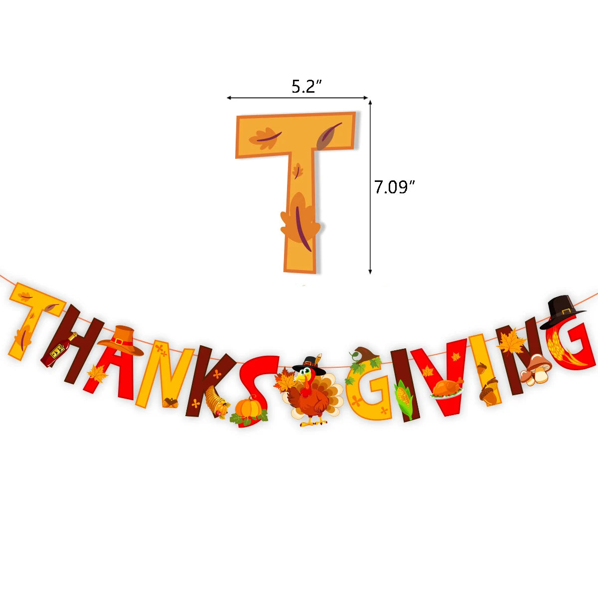Thanksgiving Foil Balloons & Maple Leaf Banner Party Decor Party Balloon Decor Babs Laser As pictures show