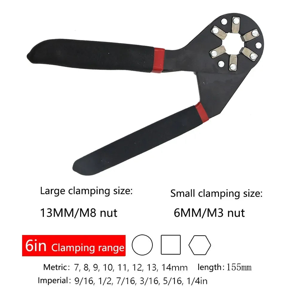 Magic Adjustable Wrench 6 & 8 Inch Hex Socket Hand Tool Adjustable Socket Wrench Babs 6 inch