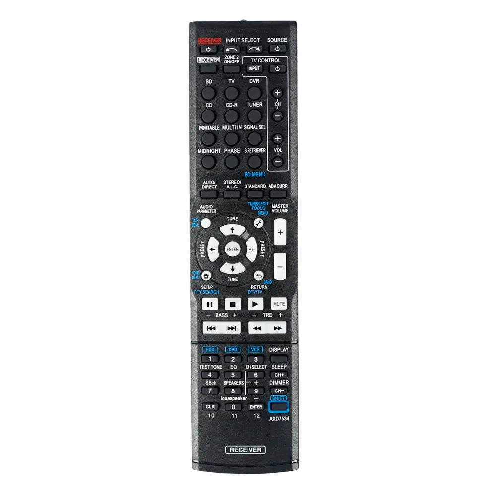 Pioneer AV Receiver Remote Control AXD7534 VSX Series Replacement AV Receiver Remote Babs black China Mainland