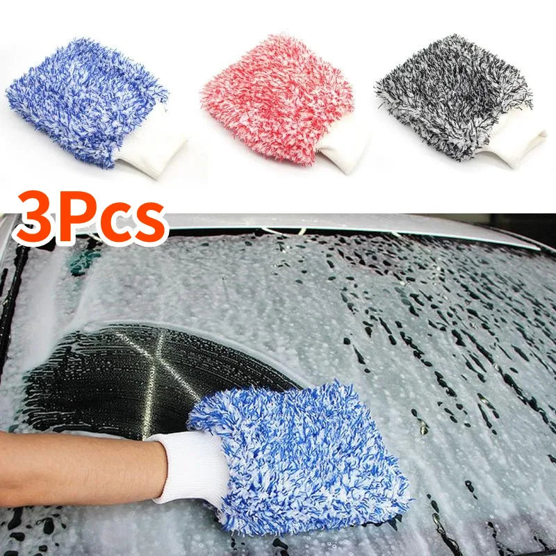 Microfiber Car Wash Gloves – Scratch-Free High Density Car Wash Gloves Babs
