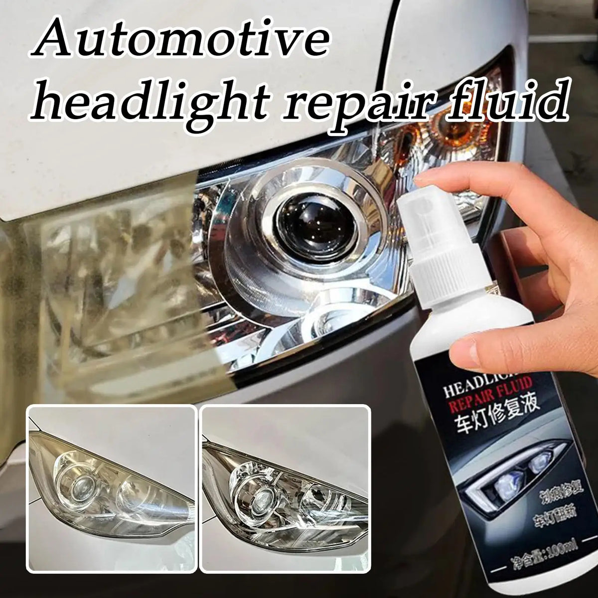 Car Headlight Restoration Fluid – Scratch Remover & UV Polish Headlight Restoration Fluid Babs