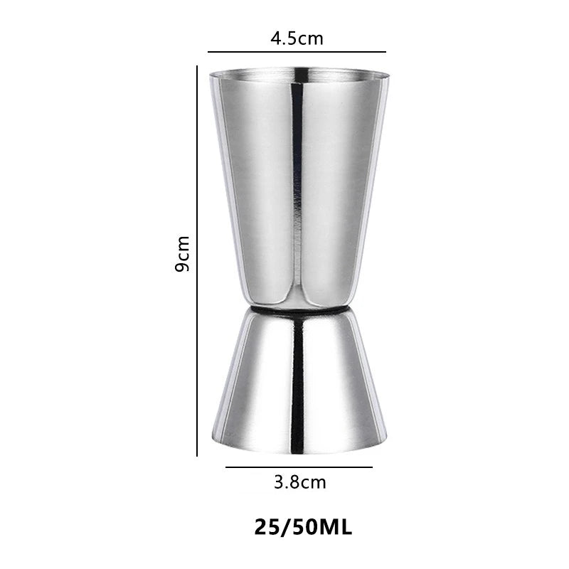 Stainless Steel Dual Shot Cocktail Jigger – Bar Measure Cup Cocktail Jigger Babs 25-50ML
