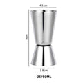 Stainless Steel Dual Shot Cocktail Jigger – Bar Measure Cup Cocktail Jigger Babs 25-50ML
