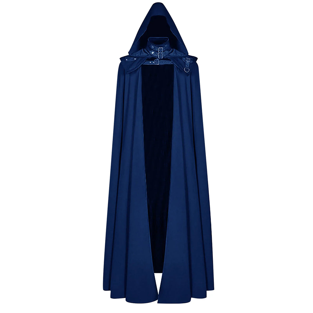 Medieval Hooded Cloak Men Gothic Cosplay Cape Buckled Maxi Coat Gothic Cosplay Cape Babs