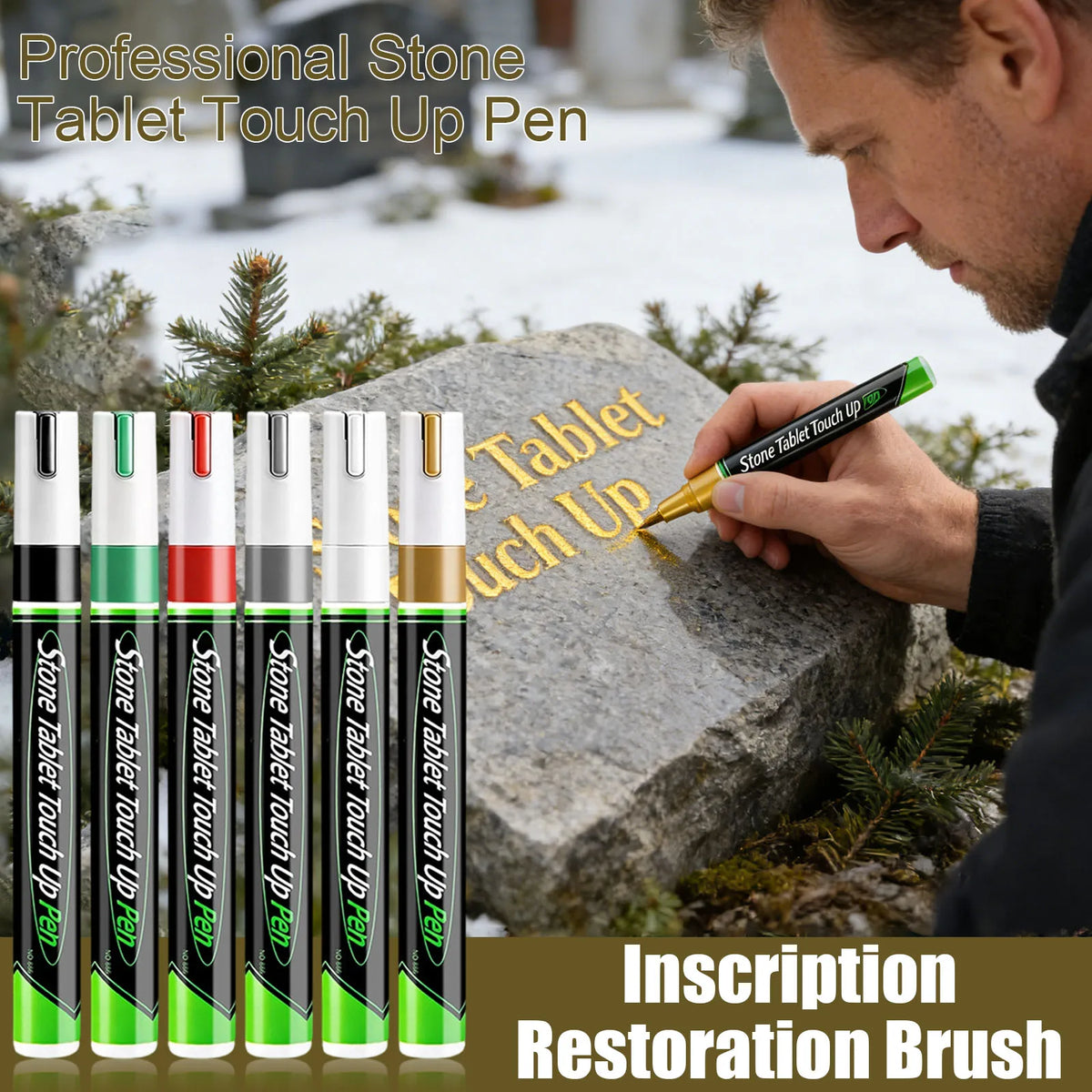 Permanent Waterproof Paint Marker for Grave & Stone Restoration Paint Marker Pen Babs