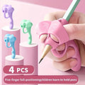 4-Piece Pen Grip Corrector Set – Soft Rubber Handwriting Posture Aid Pen Grip Corrector Babs Mixed color