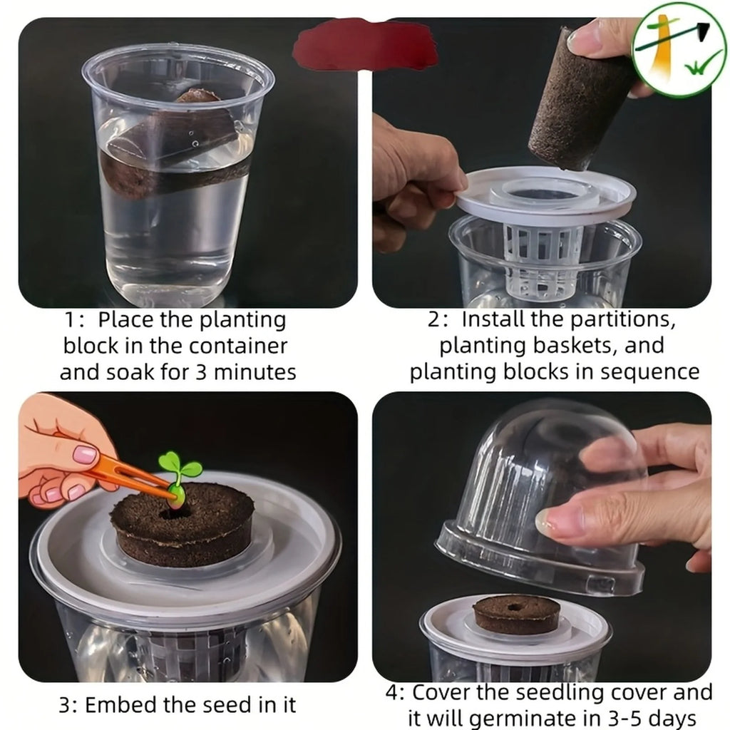 Clear Hydroponic Seed Starter Cup | Transparent Germination Pot Hydroponic Seed Cup Babs