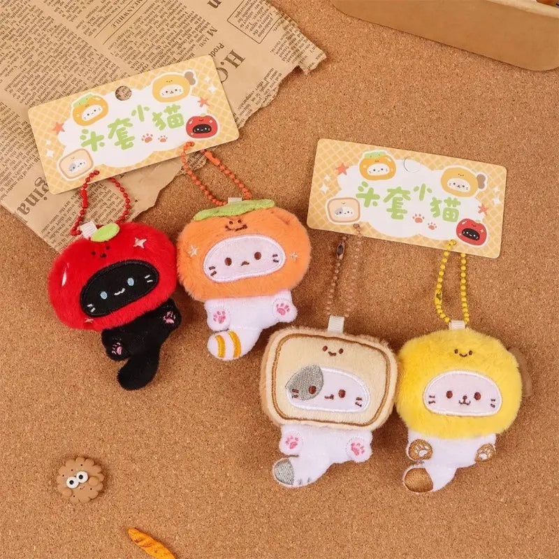 Plush Cat Keychain Pendant Pair – Cute Kitten Gift & Bag Charm Plush Keychain Pendant Babs