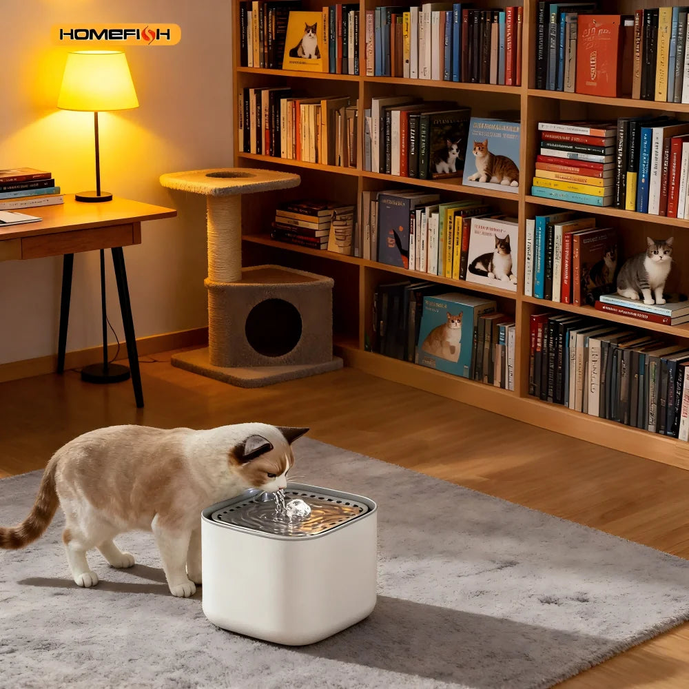 3L USB Electric Cat Water Fountain – Auto Filter, Mute Pump Cat Water Fountain Babs
