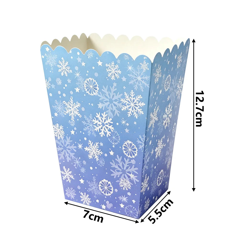 Snowflake Disposable Paper Bowls – Party Ice Cream Snack Cups Disposable Party Bowls Babs Light Grey 40pcs