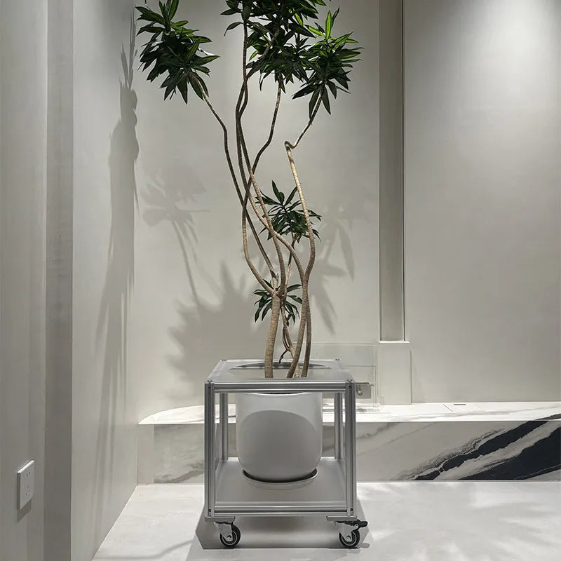 Aluminum Rotating Flowerpot Display Stand | Plant Cart Plant Display Stand Babs