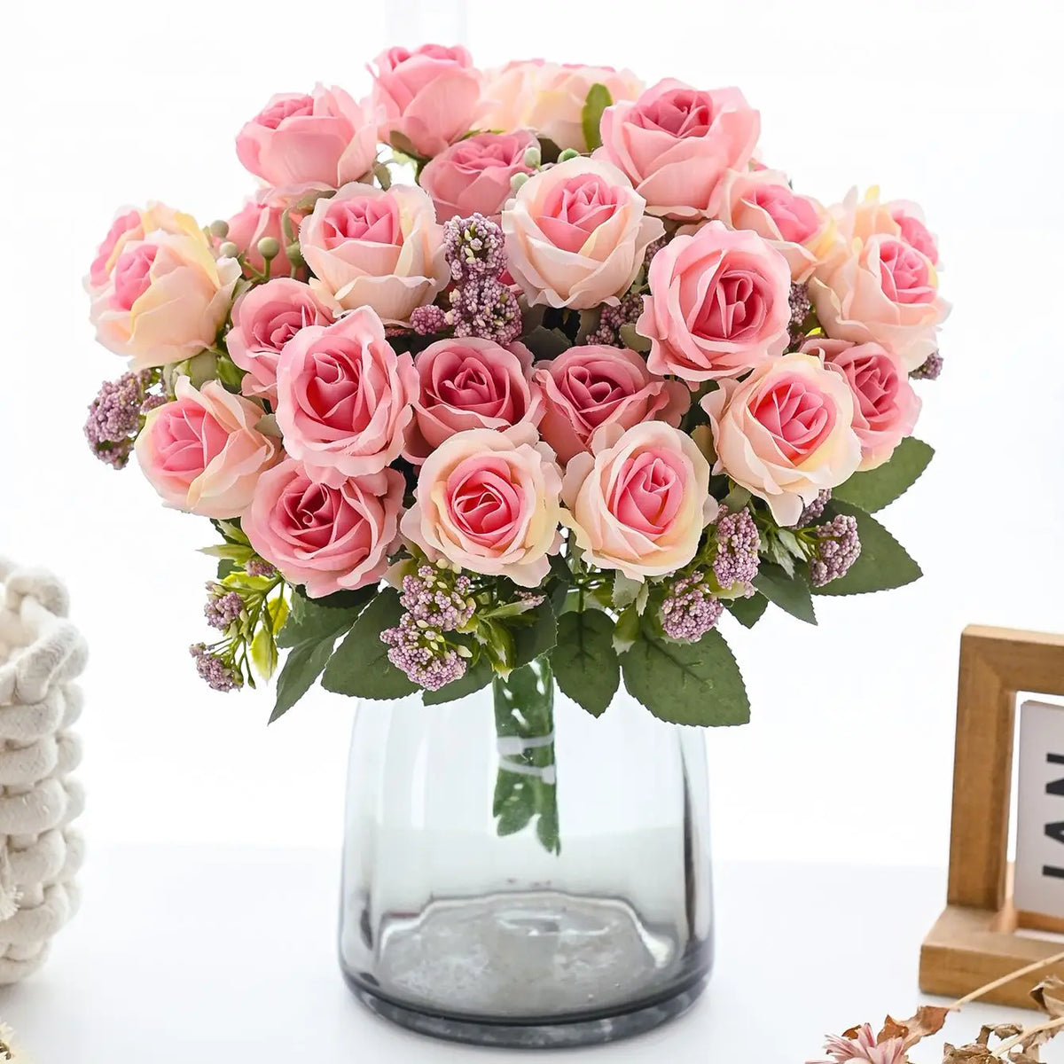 Artificial Silk Rose Bouquet – Wedding & Home Décor Artificial Flower Bouquet Babs