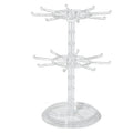 2-Tier Rotating Jewelry Stand – Necklace & Bracelet Organizer Jewelry Display Stand Babs Transparent