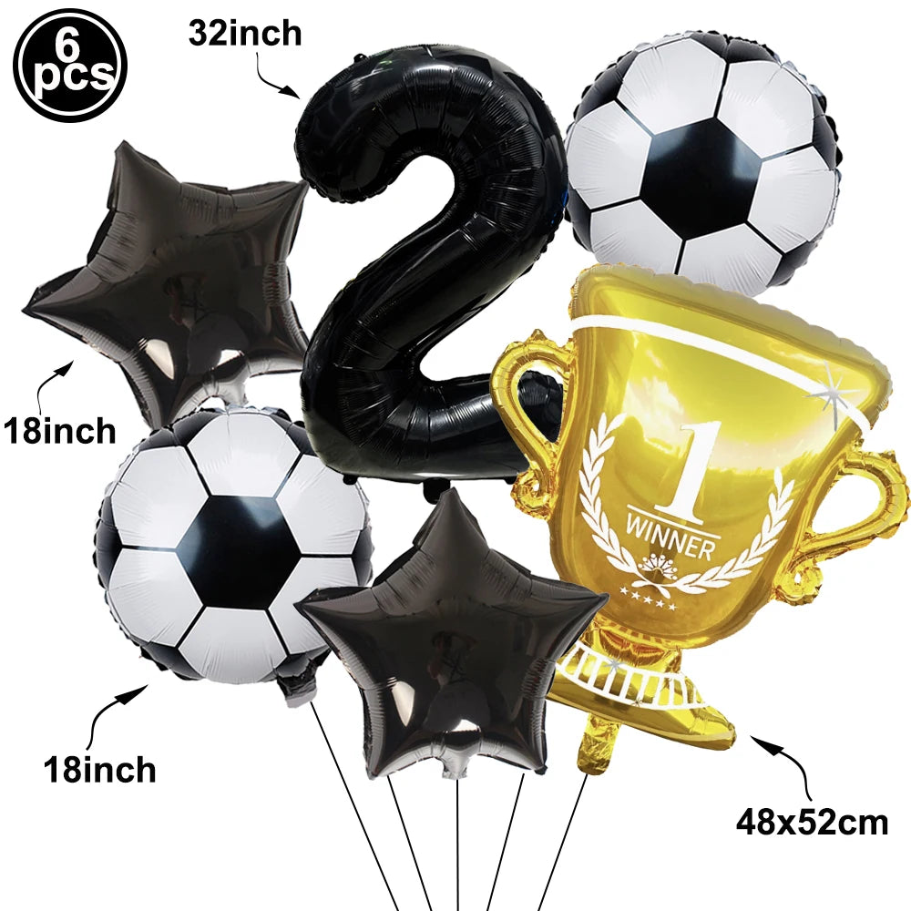 Soccer Party Balloon Kit – Football Birthday Decoration Set Party Balloon Kit Babs B Number 2 As pictures show