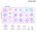Glow in the Dark Snowflake Stickers – 3 Sheets PVC Decals Window Stickers Babs 3Sheets Set