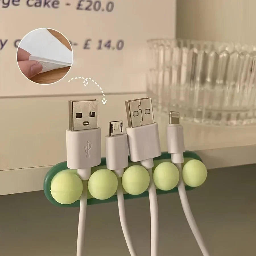 Silicone Cable Organizer Clips – Reusable Self-Adhesive Wire Holder Cable Organizer Clips Babs