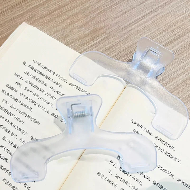 Frosted Transparent Book Page Holder Clip | Kawaii Desk Accessory Book Page Holder Clip Babs