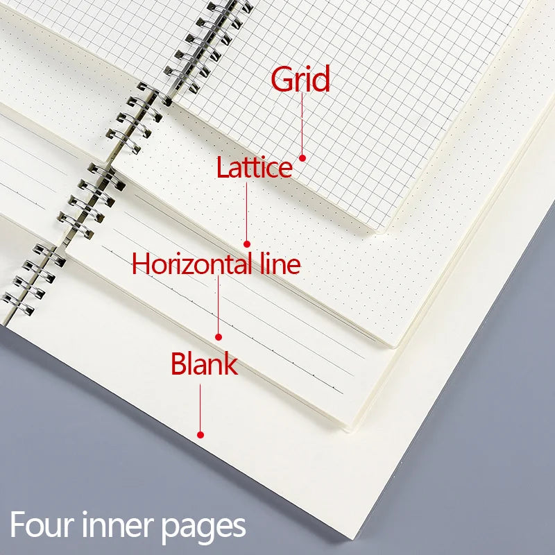 Spiral Coil Notebook – Lined, DOT, Grid & Blank Journal Spiral Coil Notebook Babs