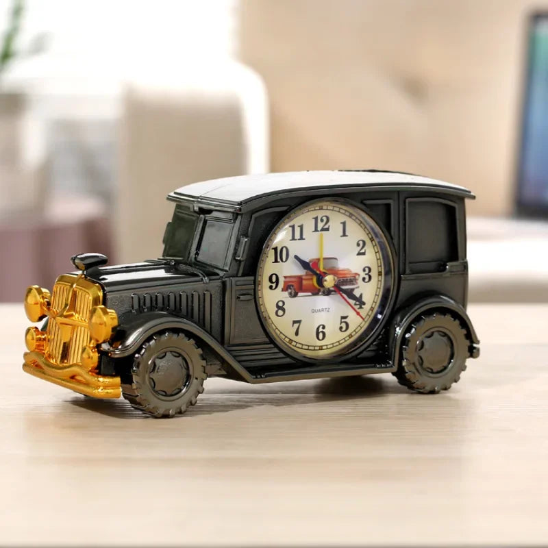 Retro Car Alarm Clock Antique Engine Desk Decor – Gift Idea Decorative Alarm Clock Babs