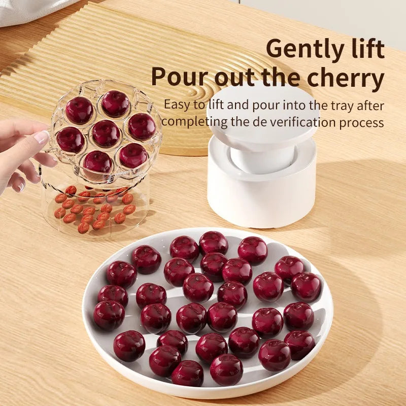 7-Hole Cherry Pitter Press – Fast Stone Fruit Core Remover Cherry Pitter Tool Babs