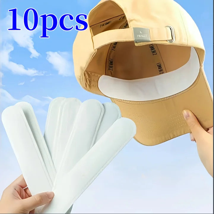 Hat Sweat Absorber Pads – Adhesive Cap Liner Sweatband 10/50PCS Hat Sweat Liner Pads Babs 10pcs-white 10mm
