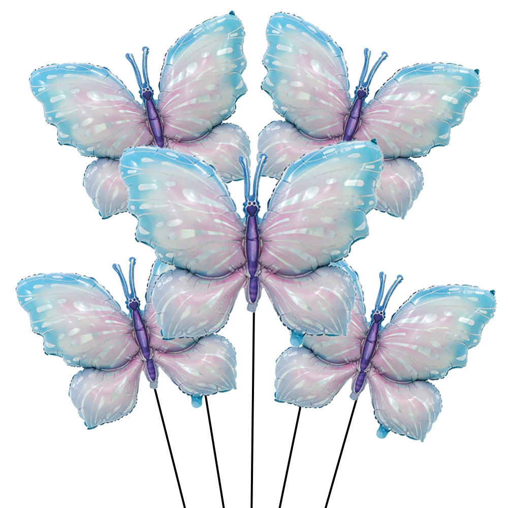 5pcs Butterfly Foil Balloons – Party, Birthday & Baby Shower Party Foil Balloons Babs