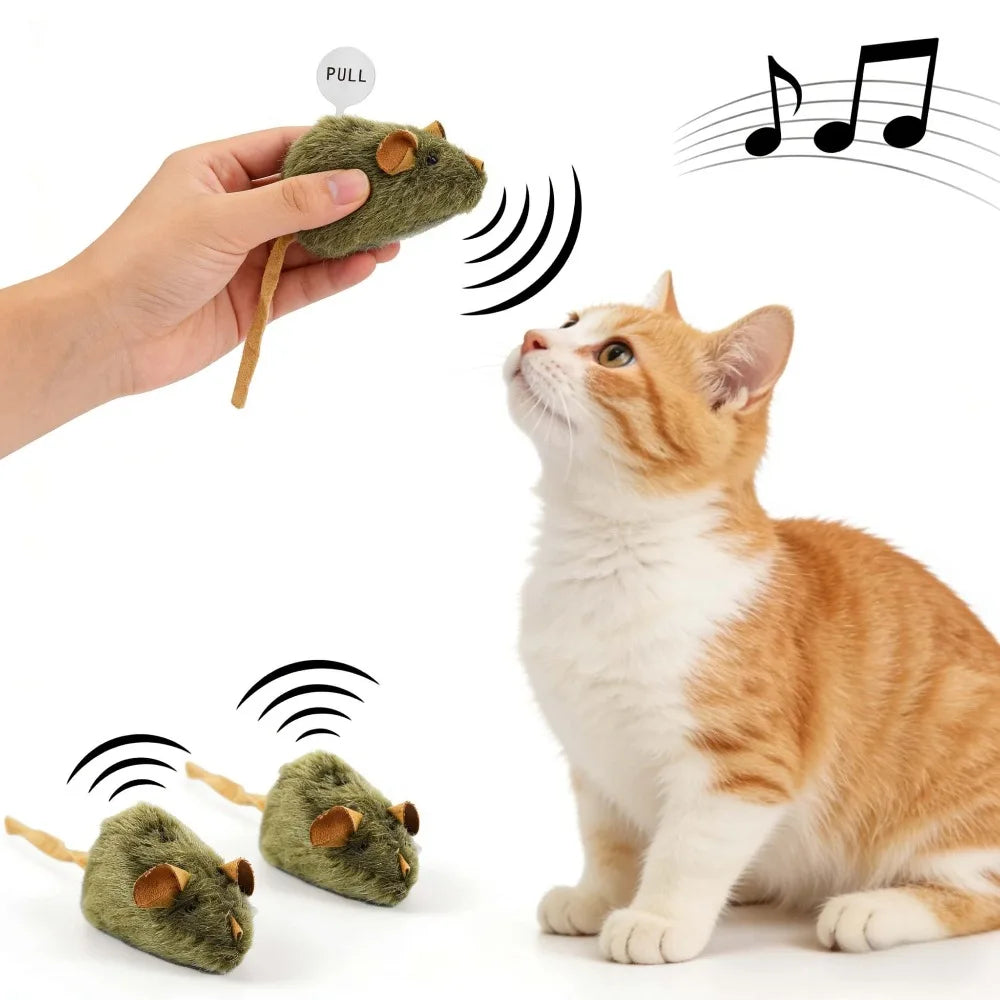 Interactive Squeaky Mouse Cat Toy – Plush & Bite-Resistant Cat Plush Toy Babs