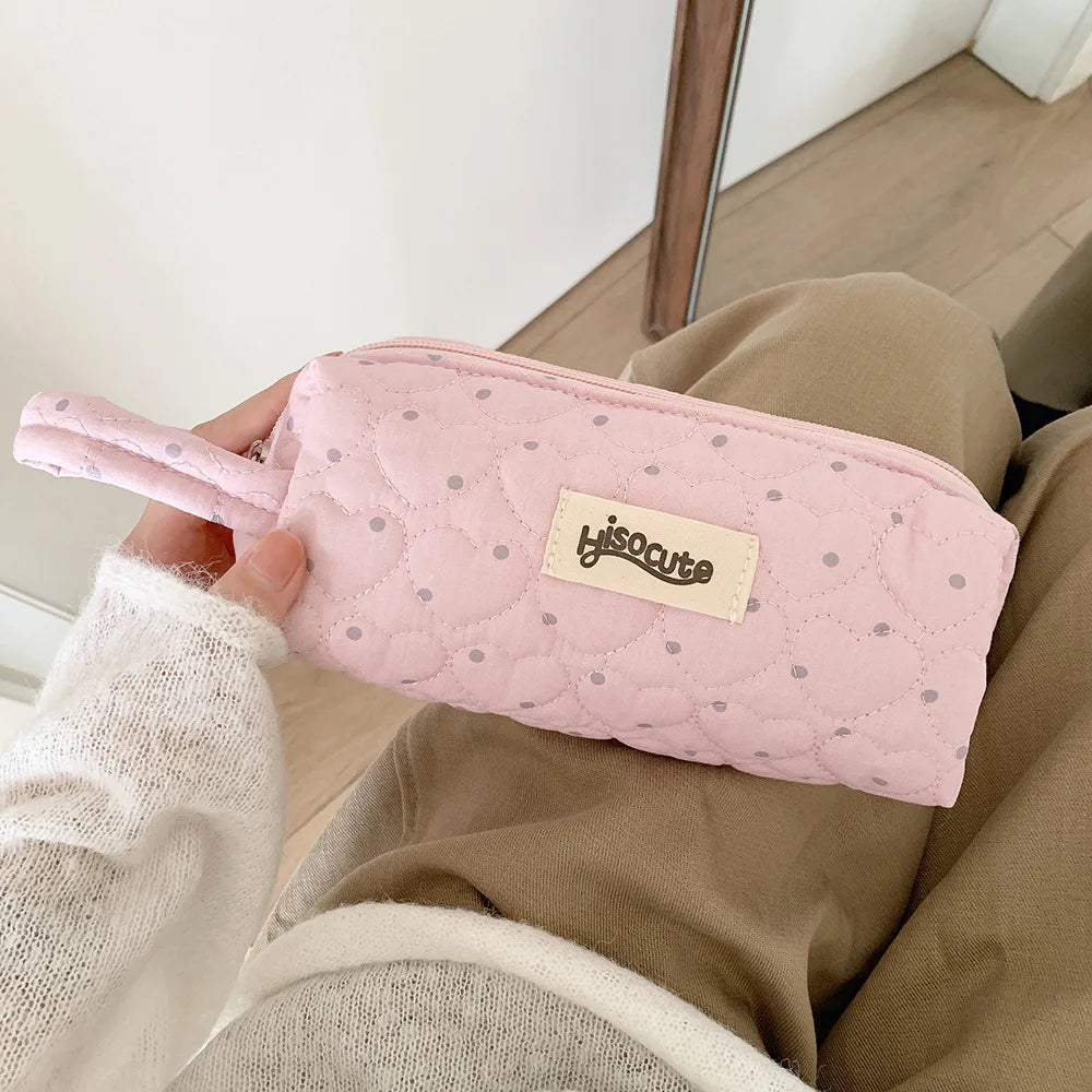 Polka Dot Cosmetic Bag – Travel Toiletry & Pencil Case Pouch Cosmetic Toiletry Bag Babs