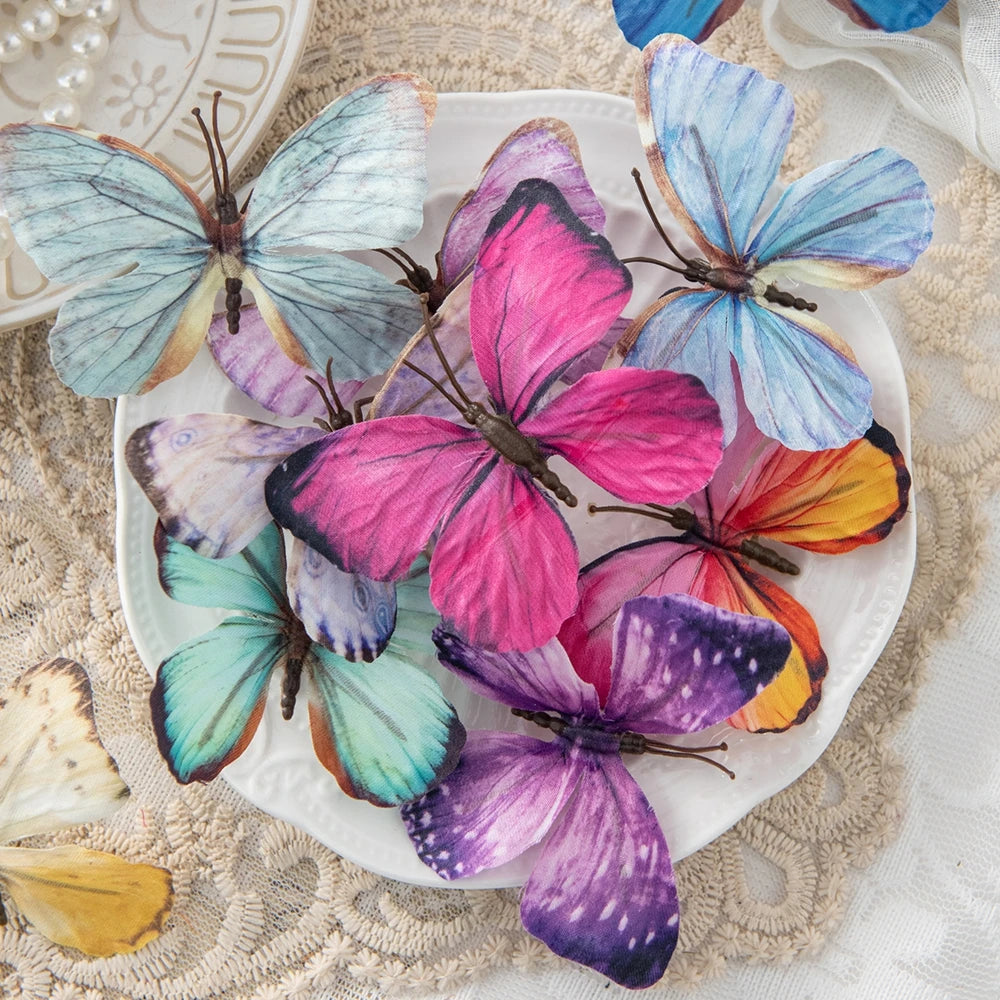 20/40PCS Fluorescent Artificial Butterflies – Wedding & DIY Décor Artificial Butterfly Decor Babs