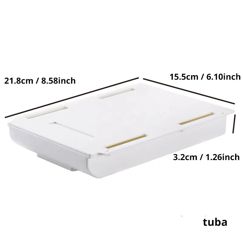 Self-Adhesive Under-Desk Drawer Box – No-Drill Storage Under-Desk Drawer Organizer Babs 1pc L