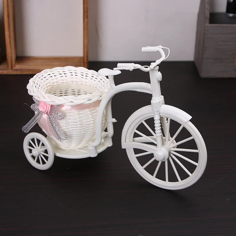Tricycle Flower Basket – Blue Bike Decoration for Weddings & Home Decorative Flower Basket Babs pink