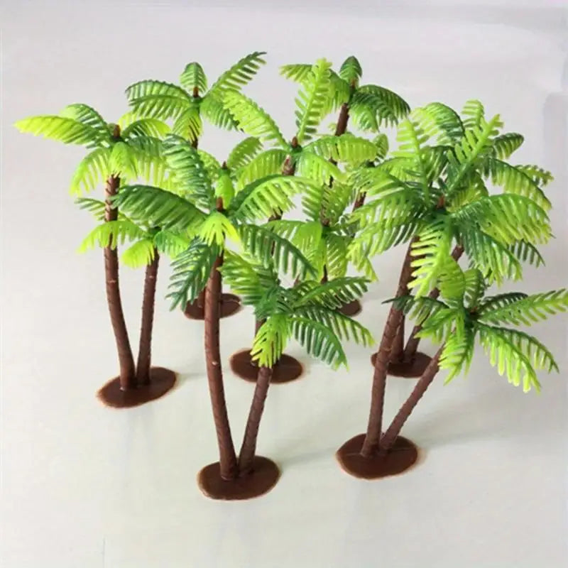 5-Pack Mini Coconut Palm Trees Fish Tank Aquarium Decor Aquarium Decoration Babs 5pcs