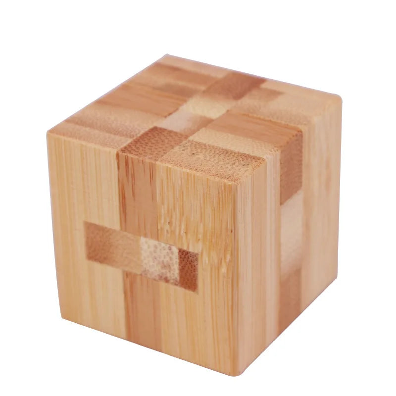 Bamboo Kongming Lock 3D Interlocking Puzzle Brain Teaser Toy 3D Interlocking Puzzle Babs 1Pc 11